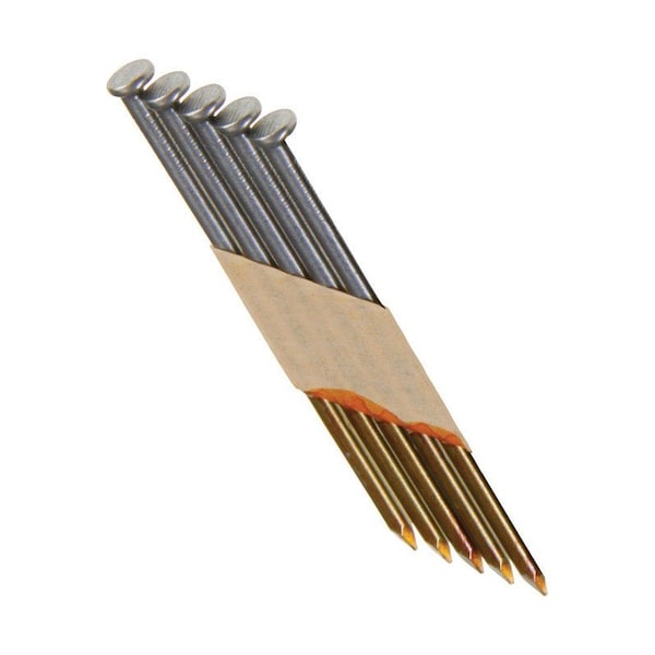 Collated Framing Nail, Steel, Bright Finish, 12 ga